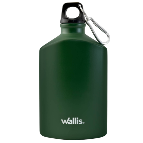 Botella Wallis De Aluminio Plana Con Gancho y Taparrosca, 500 ml 1