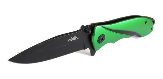 Navaja Wallis Mango S.O.S. Metal Verde Con Clip, Hoja Lisa 1