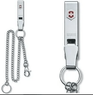 Llavero multiclip con dos cadenas para cartera, llaves o navaja 3