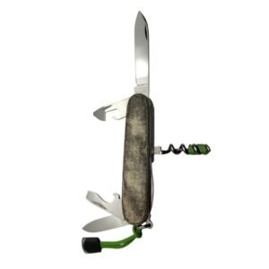 Navaja Victorinox Tourist Adaptada Con Cachas Micarta Estilo Mezclilla