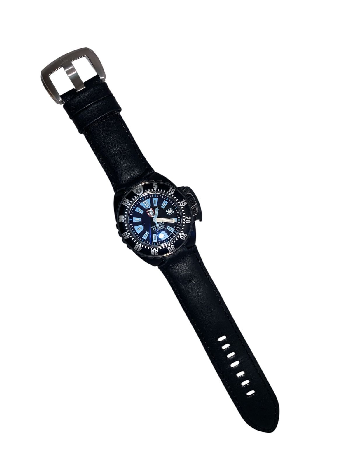 Reloj Luminox Deep Dive 1500 Series buceo 44 mm edición especial Scott Cassell extensible en piel - Imagen 4