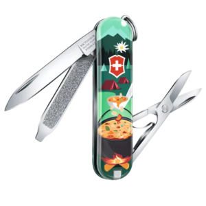Navaja Victorinox  Classic SD, "SWISS MOUNTAIN DINNER", Comidas Del Mundo 2019