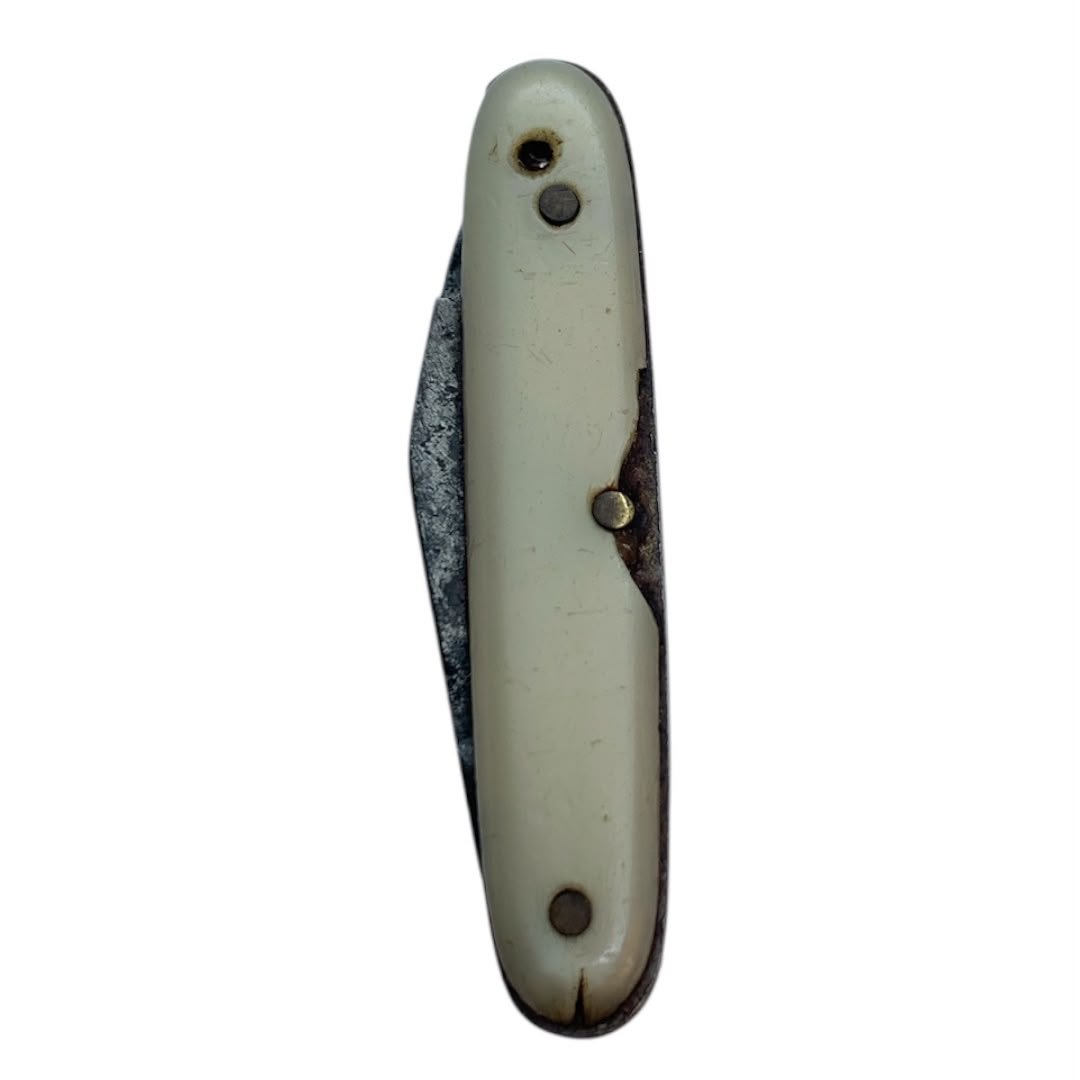 Navaja Miniatura Imperial de uso C/Funda Artesanal Nueva en piel fina Para Dije - Imagen 3