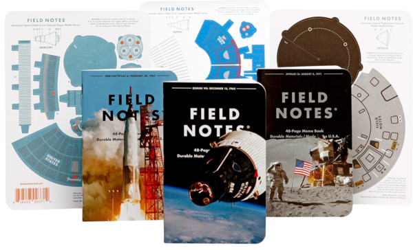 Paquete 3 Libretas De Notas Field Notes Ed. "Tres Misiones": Mercurio, Géminis y Apollo - Imagen 3