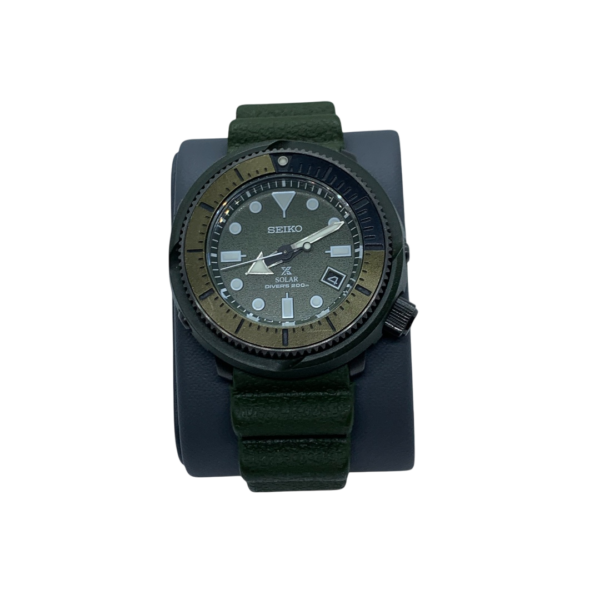 Reloj Seiko Solar Diver SNE535 Cronógrafo Cuarzo Verde - Imagen 2