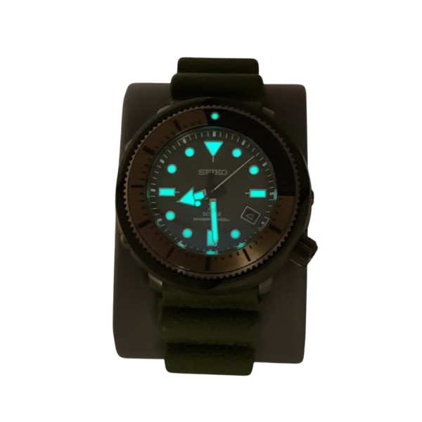 Reloj Seiko Solar Diver SNE535 Cronógrafo Cuarzo Verde - Imagen 5