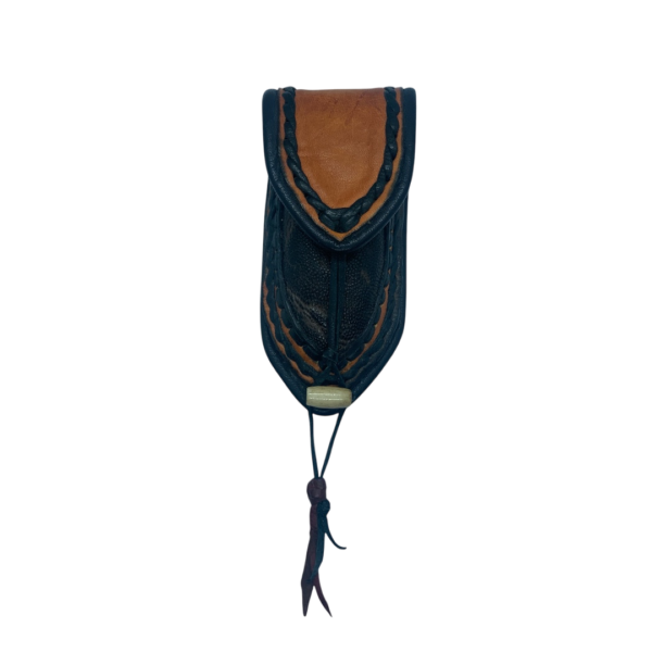 Funda Artesanal Hecha en Piel Vacuna Acabado Elefante Navajas 74-84 mm
