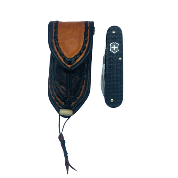Funda Artesanal Hecha en Piel Vacuna Acabado Elefante Navajas 74-84 mm - Imagen 4