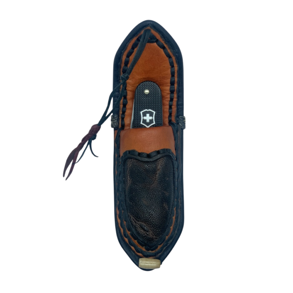 Funda Artesanal Hecha en Piel Vacuna Acabado Elefante Navajas 74-84 mm - Imagen 5