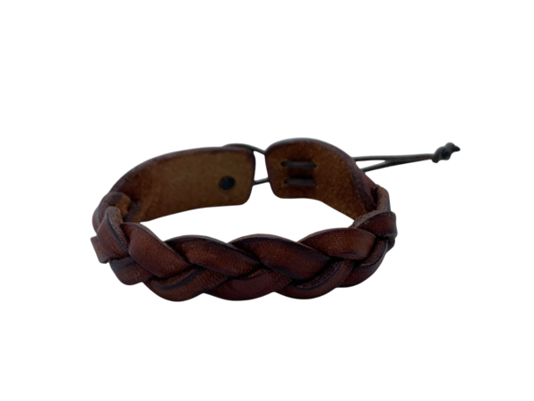 Pulsera Artesanal Trenzada en Piel Fina, regalo para hombre :)