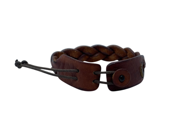 Pulsera Artesanal Trenzada en Piel Fina, regalo para hombre :) - Imagen 3