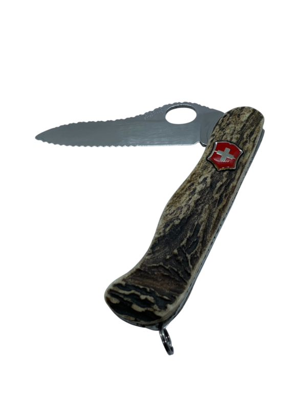 Victorinox Sentinel Clip Hoja Serrada Custom Asta De Ciervo