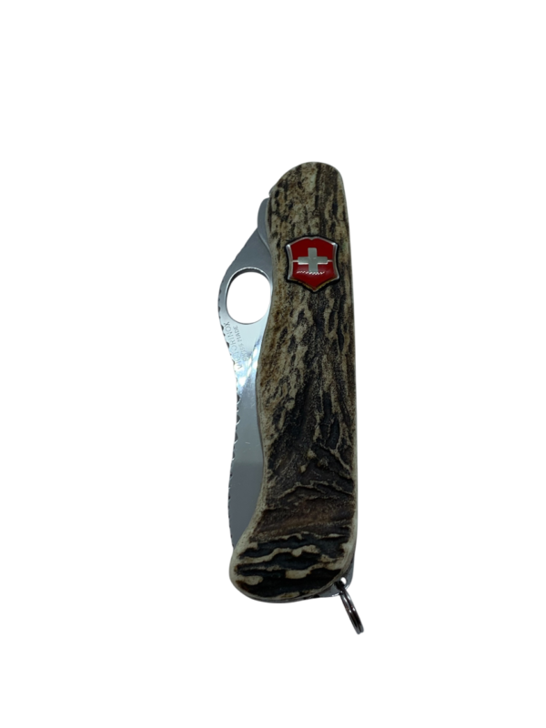 Victorinox Sentinel Clip Hoja Serrada Custom Asta De Ciervo - Imagen 2
