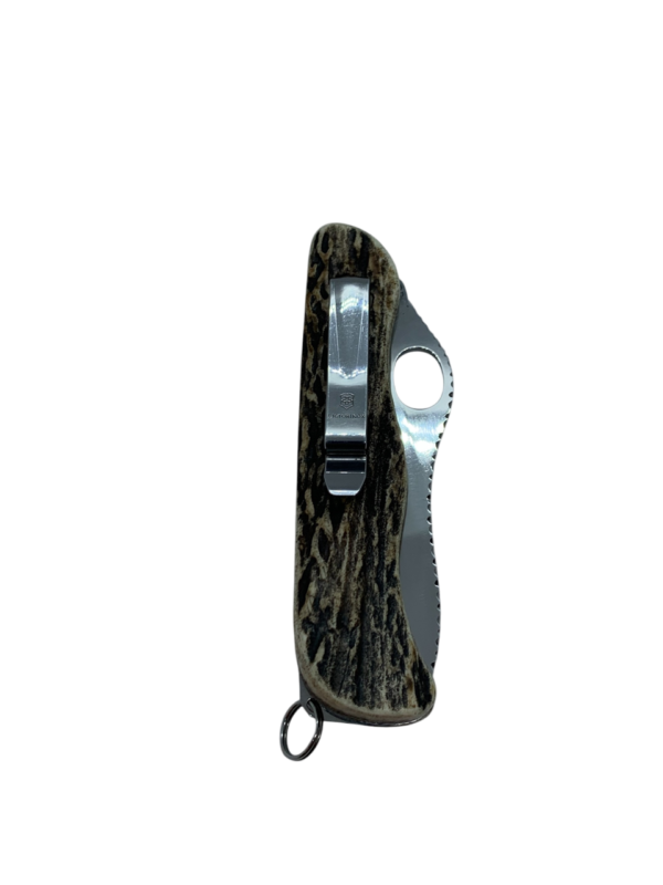 Victorinox Sentinel Clip Hoja Serrada Custom Asta De Ciervo - Imagen 3