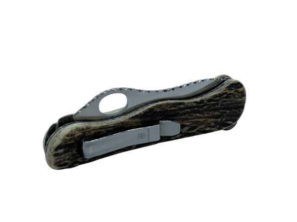 Victorinox Sentinel Clip Hoja Serrada Custom Asta De Ciervo - Imagen 6