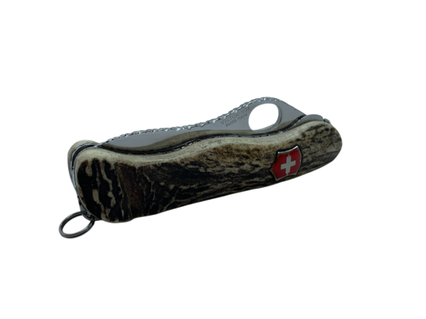 Victorinox Sentinel Clip Hoja Serrada Custom Asta De Ciervo - Imagen 5