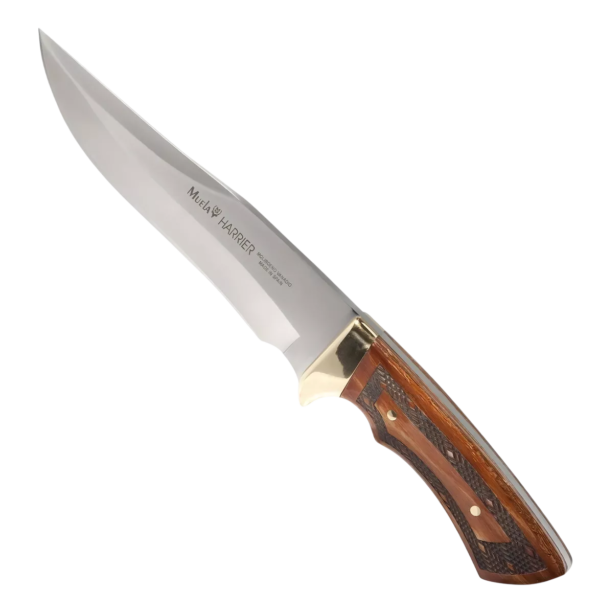 Cuchillo de Caza Muela Harrier-18R Mango de Madera Funda Piel