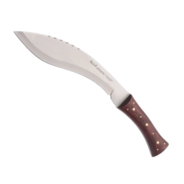 Cuchillo Enterizo Muela Kukri-26M Madera Prensada Rosewood Funda Piel - Imagen 2