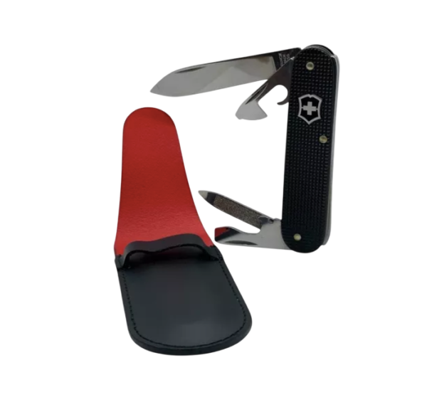 Navaja Victorinox Cadet Alox Negra s/Anilla Con Funda 84 mm