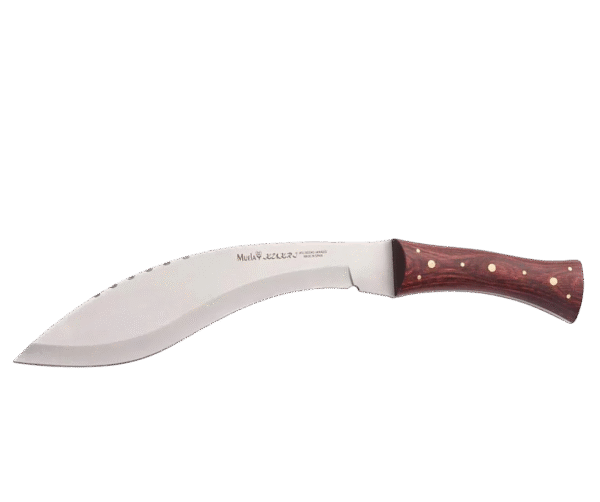 Cuchillo Enterizo Muela Kukri-26M Madera Prensada Rosewood Funda Piel - Imagen 3