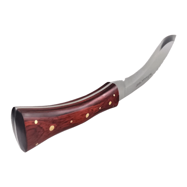 Cuchillo Enterizo Muela Kukri-26M Madera Prensada Rosewood Funda Piel - Imagen 5