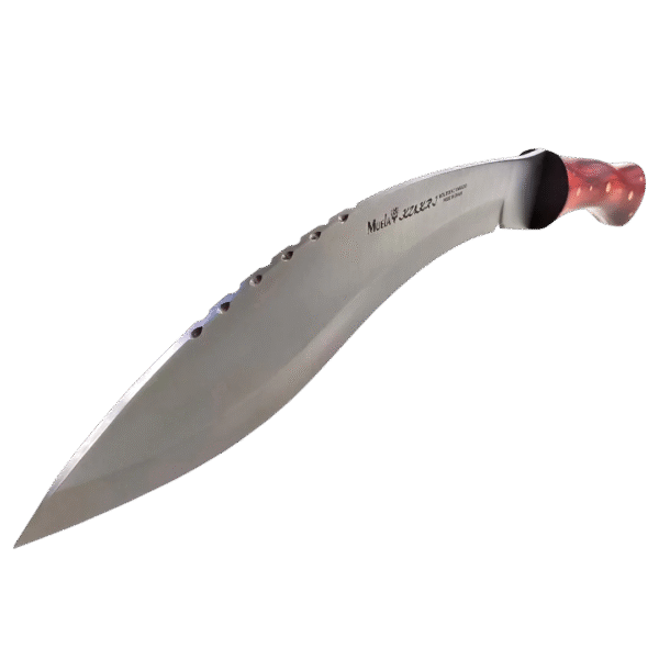 Cuchillo Enterizo Muela Kukri-26M Madera Prensada Rosewood Funda Piel - Imagen 4