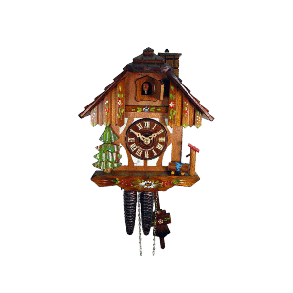 Reloj Cucú de Madera August Schwer Casa de Madera