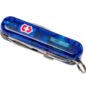 Tapa de Pila Azul Transparente para Swiss Lite, Midnite Manager y Mini Champ