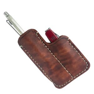 Funda Doble Artesanal De Bolsillo p/Navaja Classic 58 mm y Pluma