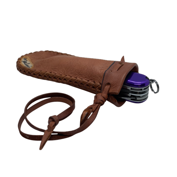 Funda Artesanal Ancha En Piel Para Navajas De Máximo 110 mm - Imagen 8