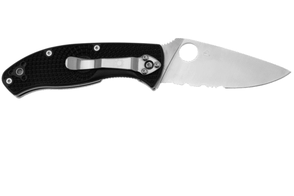 Navaja Spyderco Tenacious Linerlock Negro FRN PS Hoja Mixta - Imagen 3