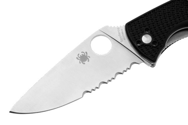 Navaja Spyderco Tenacious Linerlock Negro FRN PS Hoja Mixta - Imagen 4