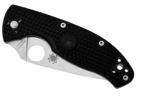 Navaja Spyderco Tenacious Linerlock Negro FRN PS Hoja Mixta - Imagen 8