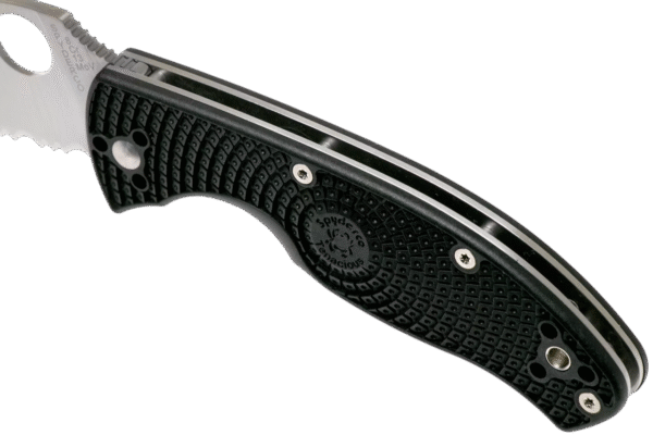 Navaja Spyderco Tenacious Linerlock Negro FRN PS Hoja Mixta - Imagen 6