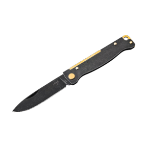 Navaja Böker Plus Atlas Black Stonewash Brass