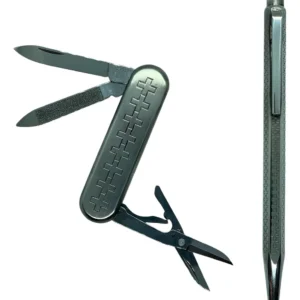 Navaja Wenger 65mm Duo Bolígrafo Caran D'ache Ambos En Plata