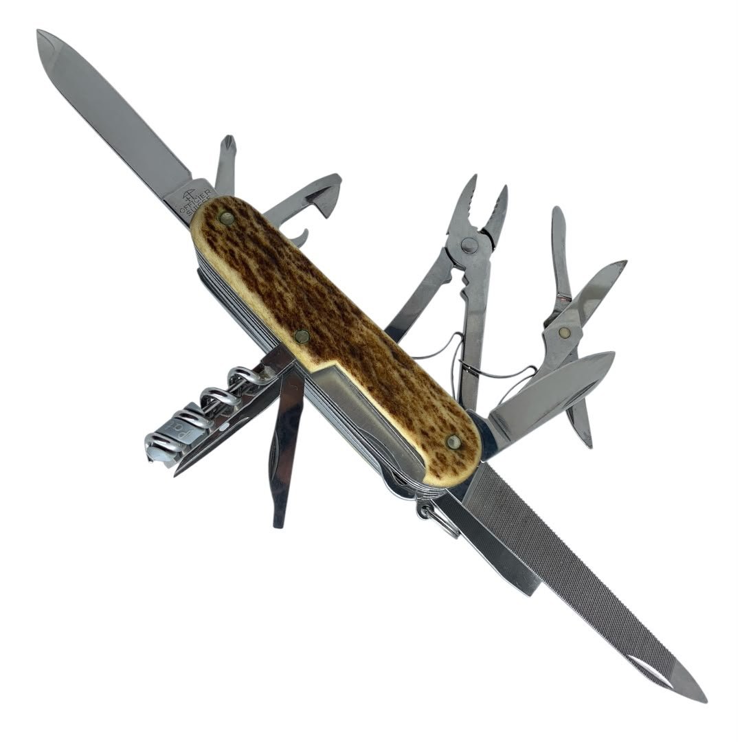 Navaja Victorinox Swiss Champ Cachas En Asta de ciervo coleccionable 1.6791.66 - Imagen 11